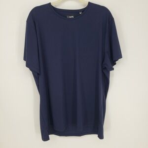 Cuts Clothing AO Split Hem Tee Shirt Mens XXL Pacific Blue Navy Short Sleeves